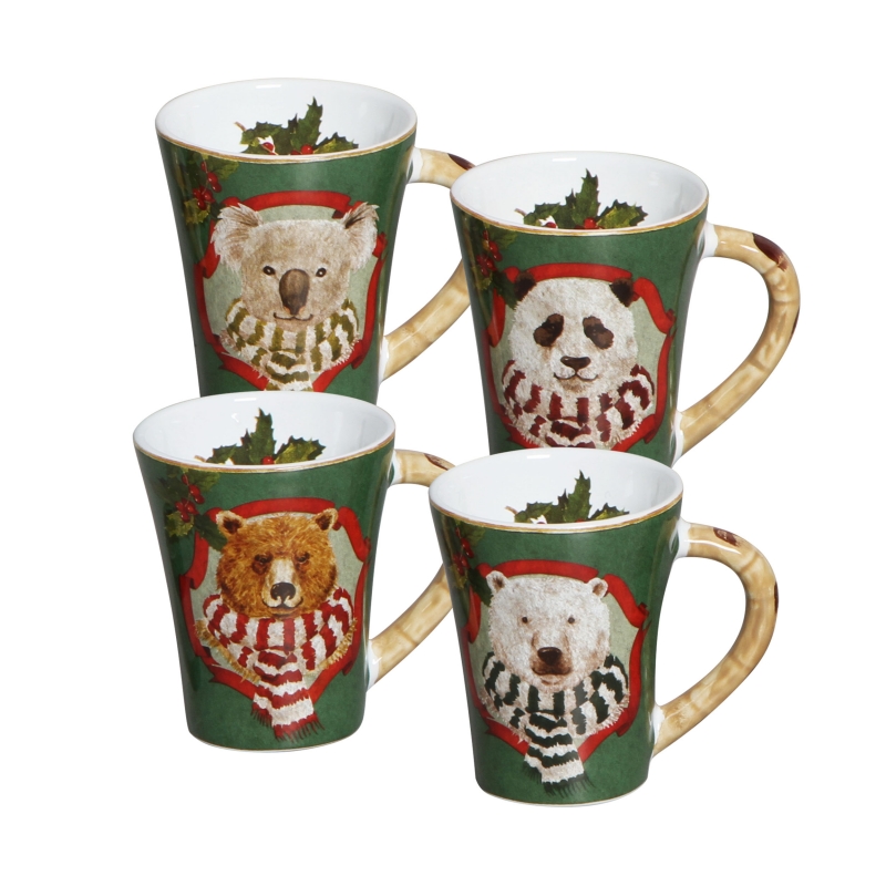 CONJ. 4 CANECA CHRISTMAS BEARS - Linha Christmas Bears - 