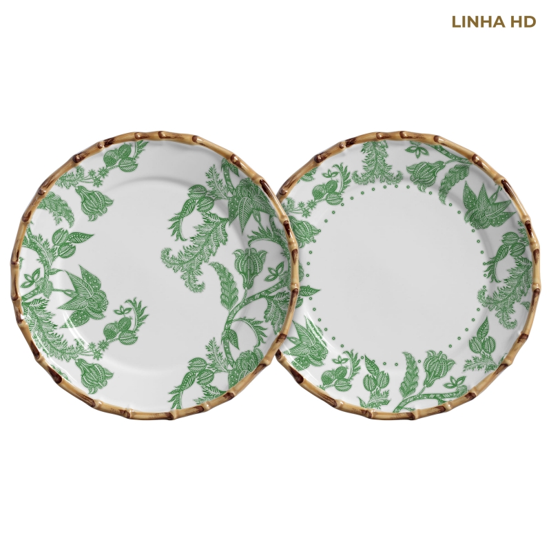 PRATO RASO FLOWER'S PRINT VERDE - Linha Flower's Print - HD - 