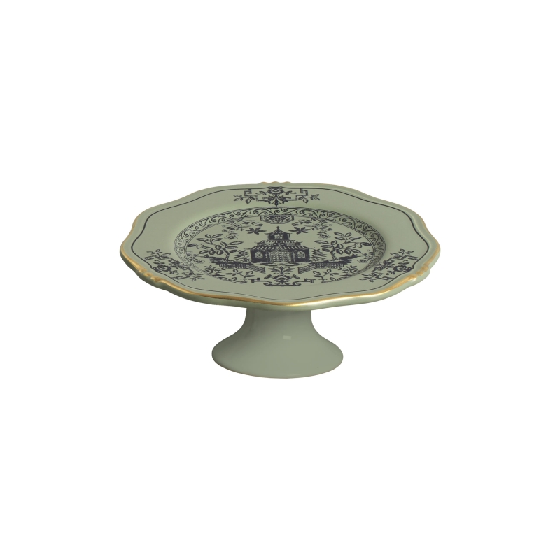 PORTA PETIT FOUR MANDARIM VERDE C/ PE - Linha Mandarim - 