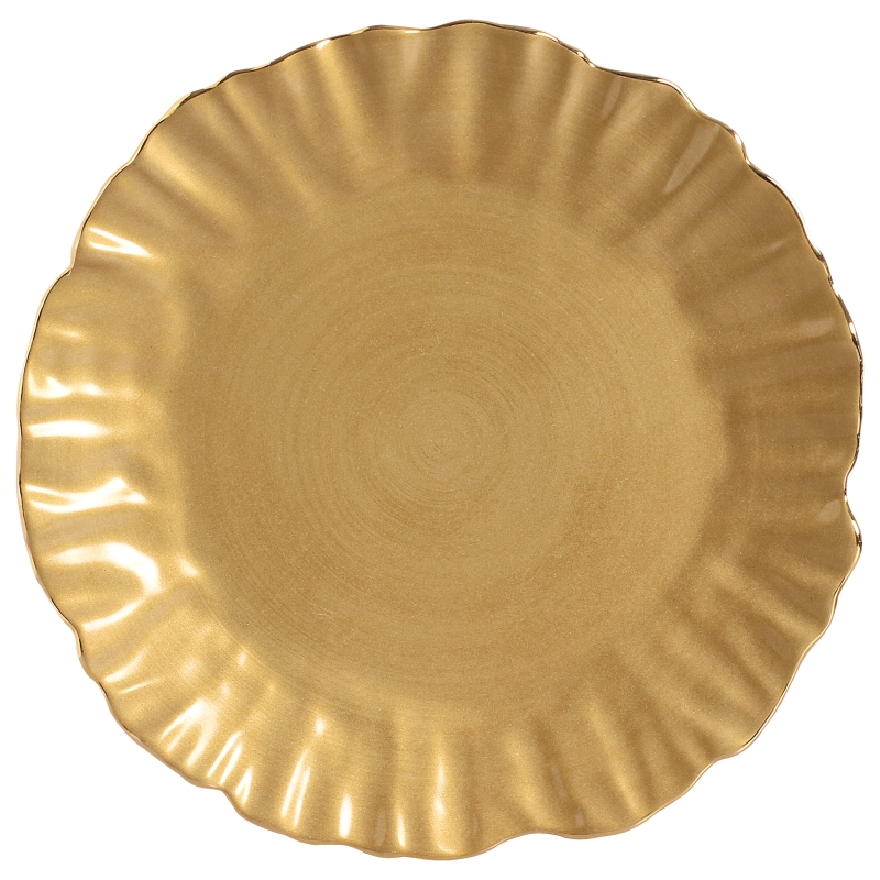 SOUSPLAT ARTESANAL DOURADO C/ FILETE OURO - Linha Artesanal Dourado - 