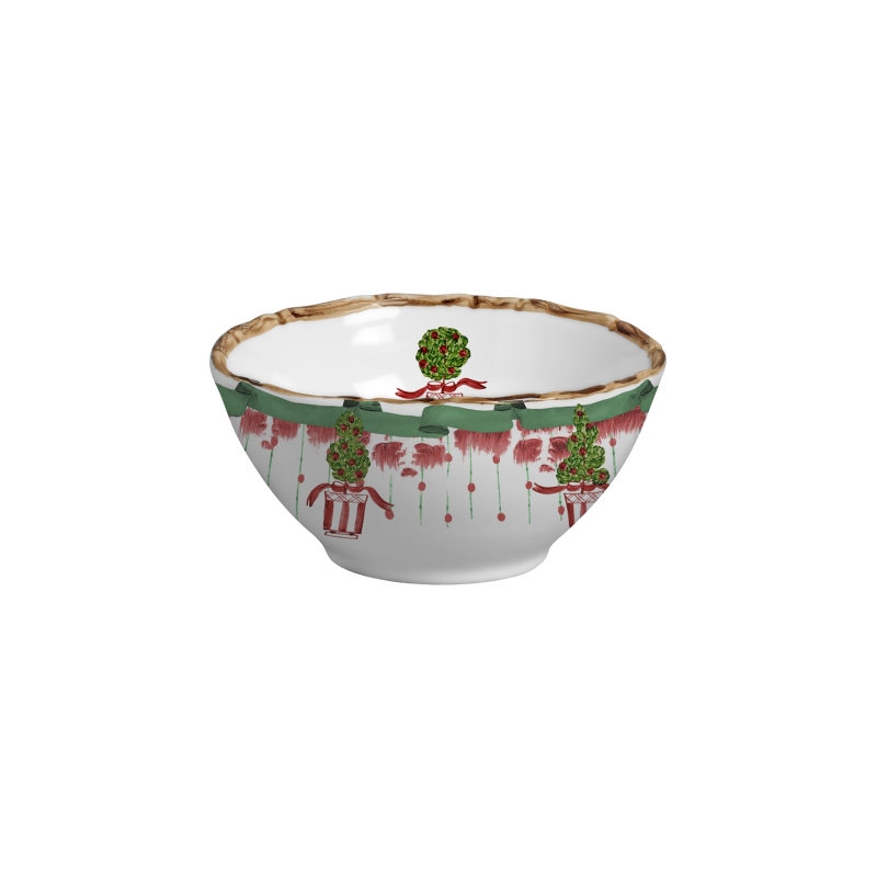 BOWL CEREAL CHRISTMAS TOPIARY LAÃ‡O VERDE - Linha Christmas Topiary - 