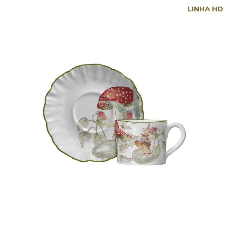 XICARA CHA BUNNY'S NOOK C/ PIRES - Linha Bunny's Nook - HD - 