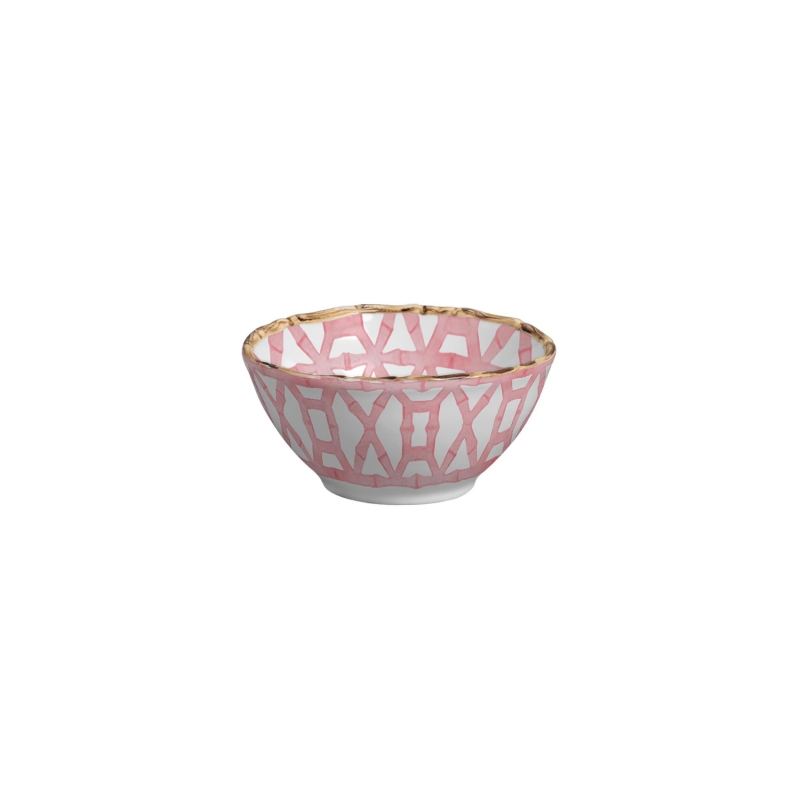 BOWL CEREAL BAMBOO PRINT ROSA - Linha Bamboo Print - 