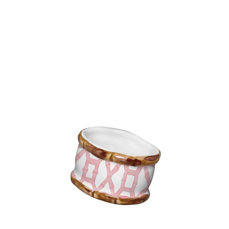 PORTA GUARDANAPO BAMBOO PRINT ROSA - Linha Bamboo Print - 