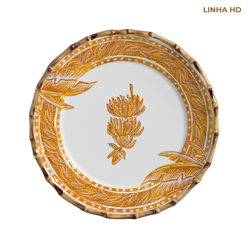 PRATO RASO JUNGLE DREAMS AMARELO - Linha Jungle Dreams - HD - 