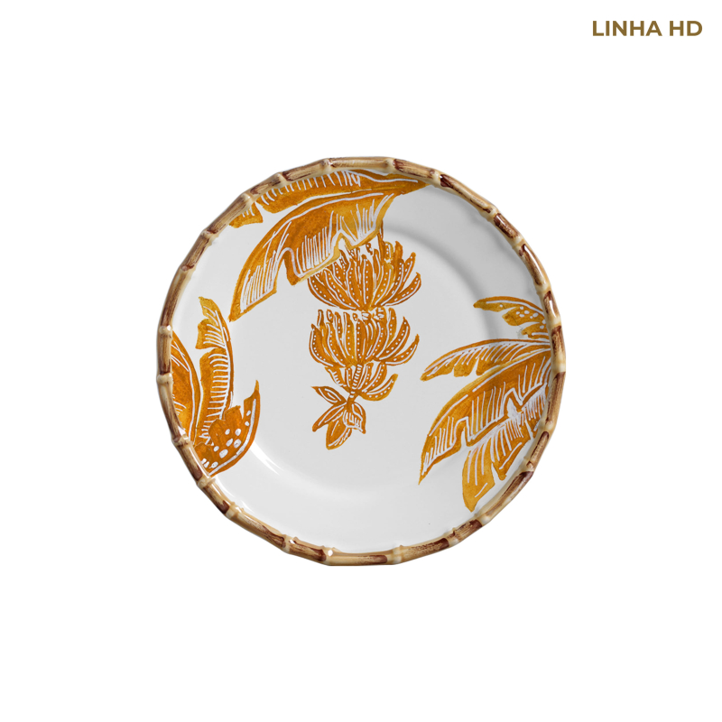 PRATO SOBREMESA JUNGLE DREAMS AMARELO - Linha Jungle Dreams - HD - 