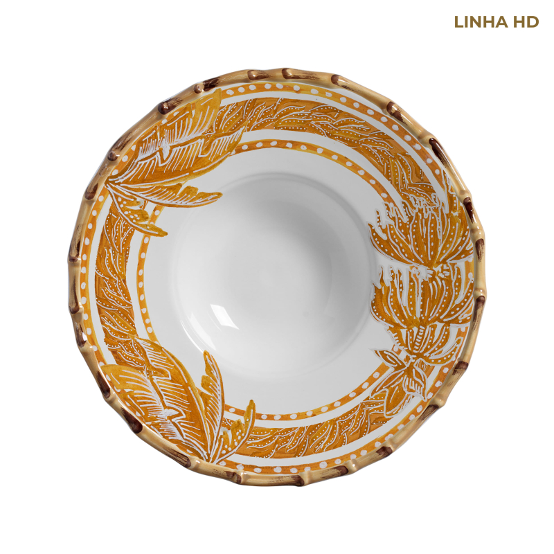 PRATO RISOTO JUNGLE DREAMS AMARELO - Linha Jungle Dreams - HD - 