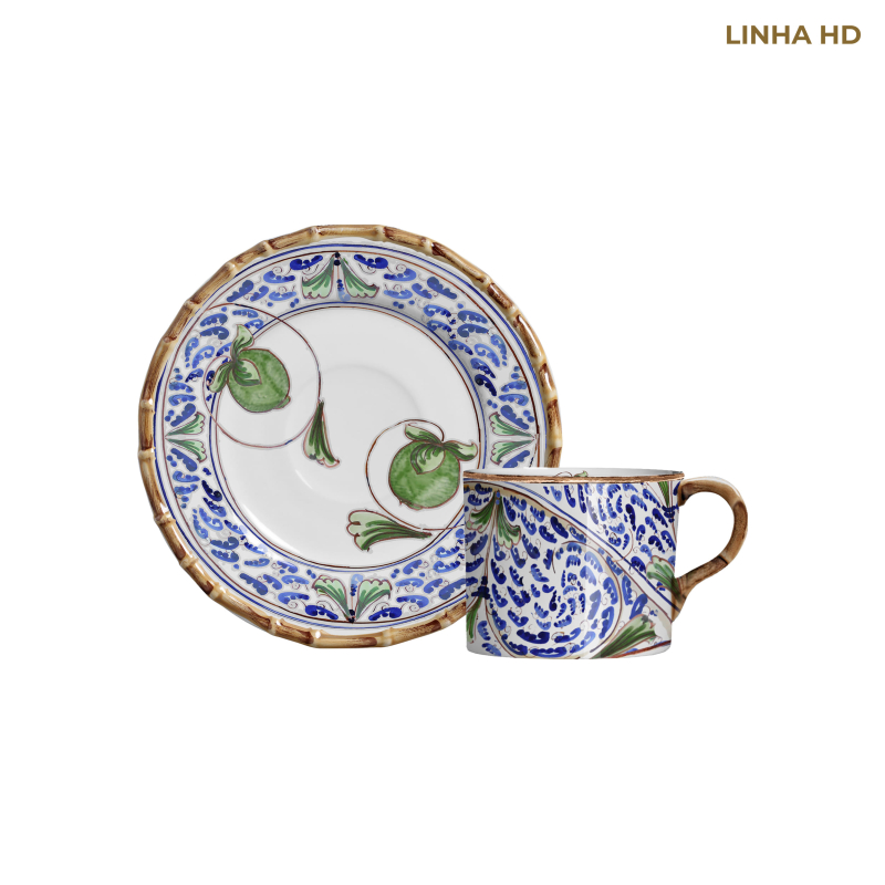 XICARA CHA GROVE LEMON VERDE C/ PIRES - Linha Grove Lemon - HD - 