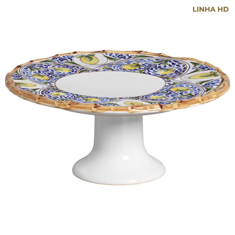 PORTA TORTA GROVE LEMON AMARELO C/ PE - Linha Grove Lemon - HD - 