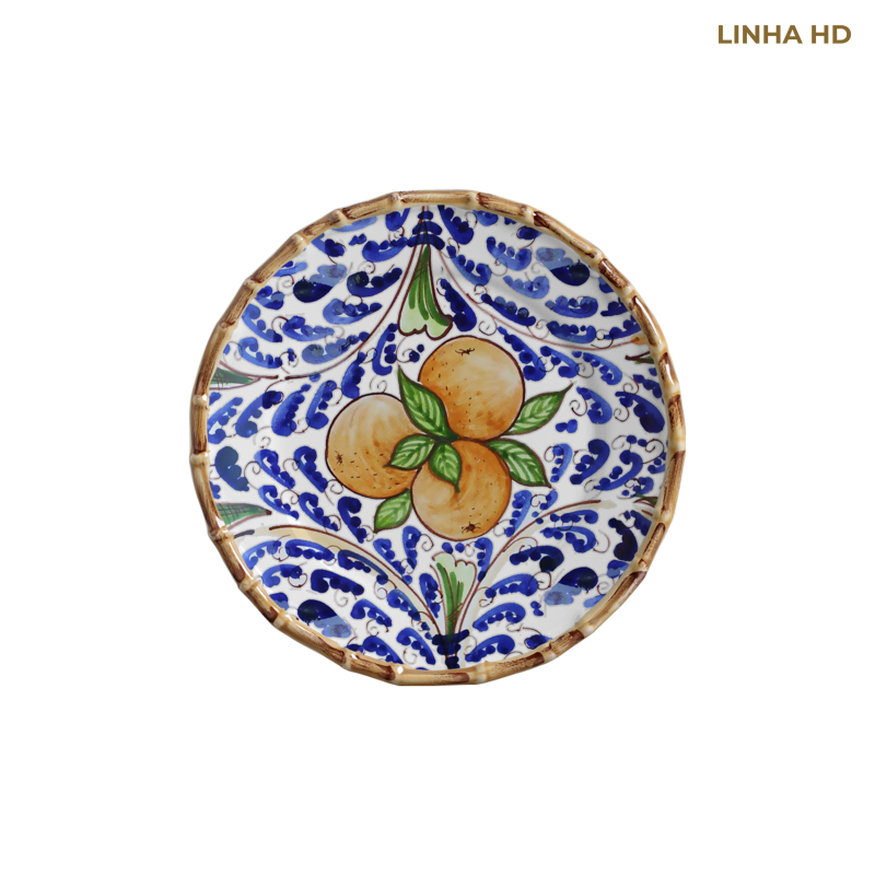 PRATO SOBREMESA GROVE LEMON LARANJA - Linha Grove Lemon - HD - 