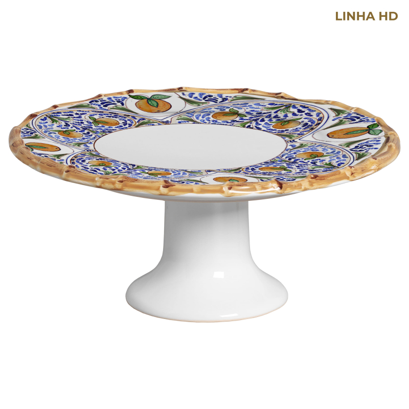 PORTA TORTA GROVE LEMON LARANJA C/ PE - Linha Grove Lemon - HD - 