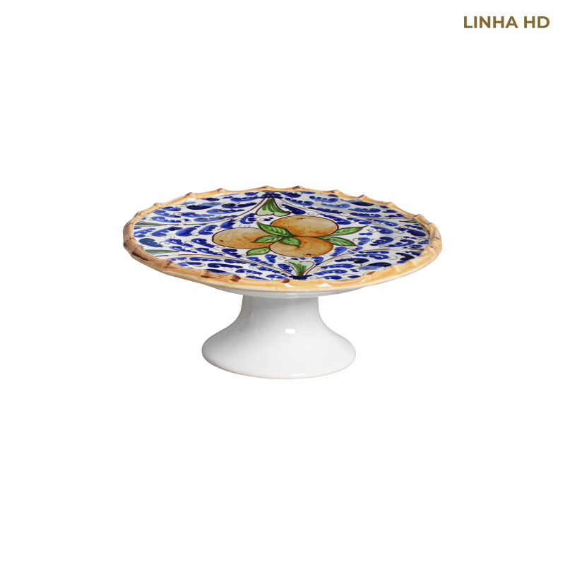 PORTA PETIT FOUR GROVE LEMON LARANJA C/ PE - Linha Grove Lemon - HD - 