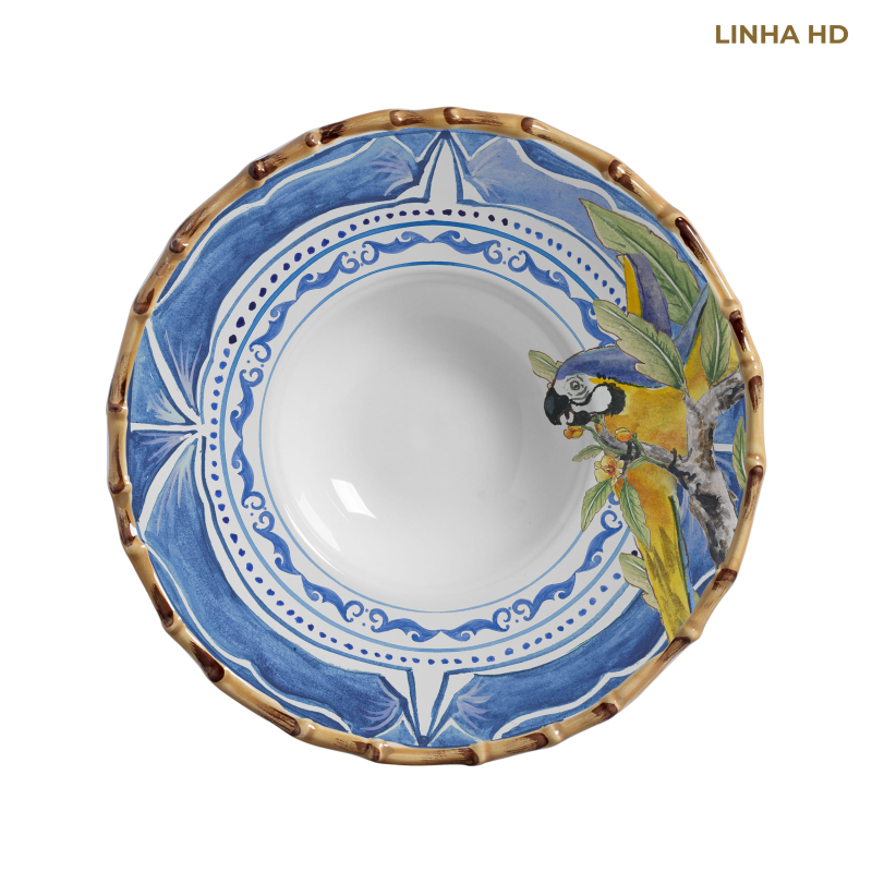 PRATO RISOTO PARROT PARADISE ARARA - Linha Parrot Paradise - HD - 