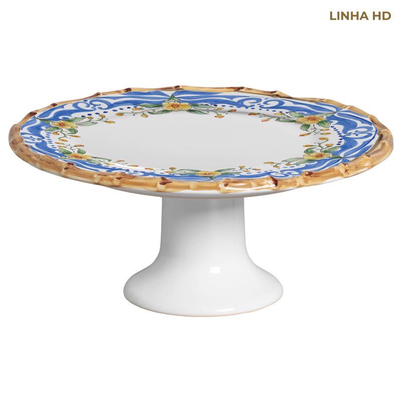 PORTA TORTA PARROT PARADISE FLORES - Linha Parrot Paradise - HD - 