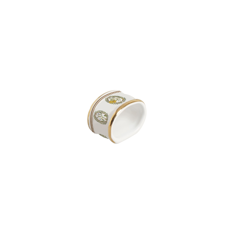 PORTA GUARDANAPO ROYAL BLOOM C/ FILETE OURO - Linha Royal Bloom - 