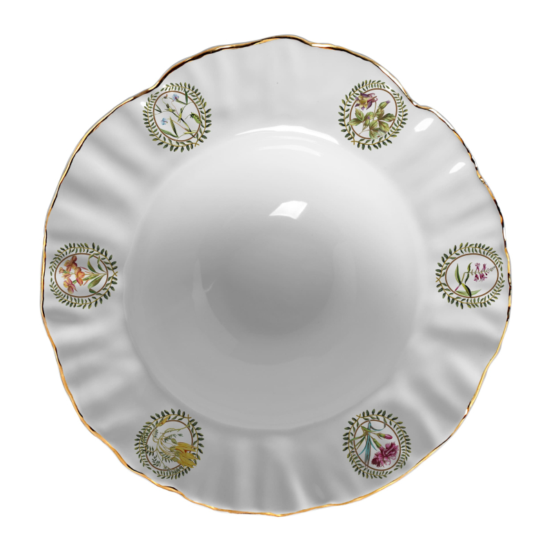 TIGELA ROYAL BLOOM C/ FILETE OURO - Linha Royal Bloom - 
