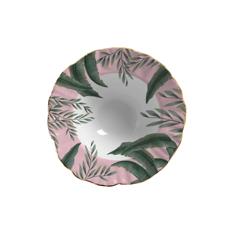 PRATO FUNDO PLAYFUL MONKEYS FUNDO ROSA - Linha Playful Monkeys - 
