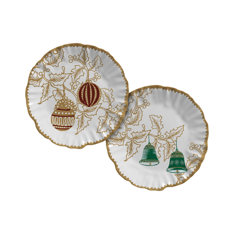 PRATO SOBREMESA HOLLY GOLDEN DOURADO - Linha -Holly Golden - 