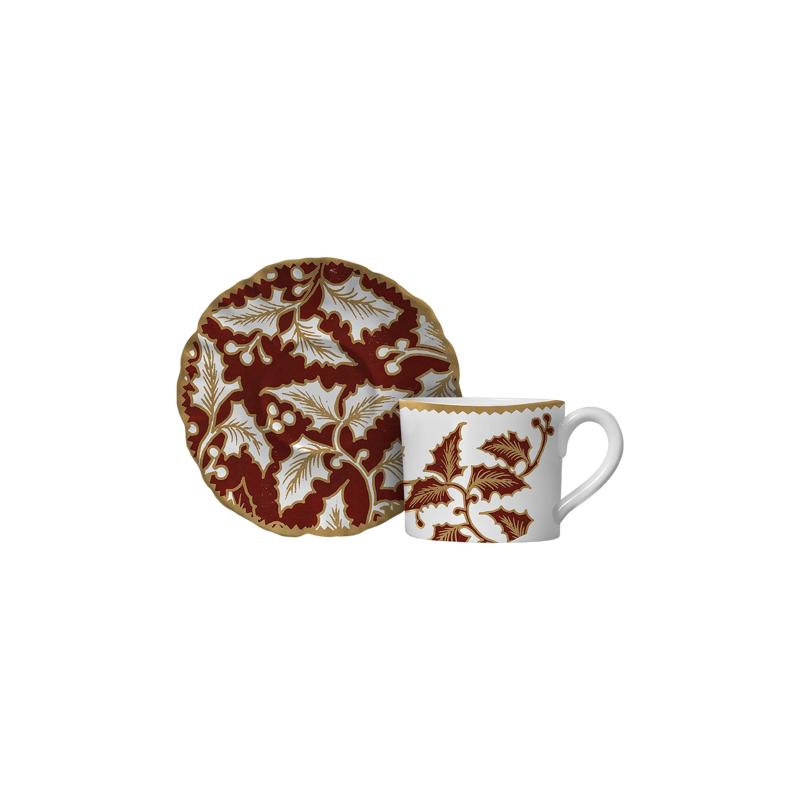 XICARA CHA HOLLY GOLDEN C/ PIRES - Linha Holly Golden - 