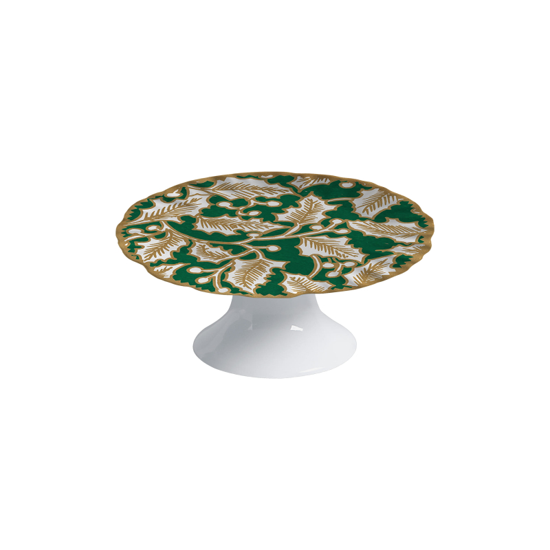 PORTA PETIT FOUR HOLLY GOLDEN VERDE C/ PE - Linha Holly Golden - 