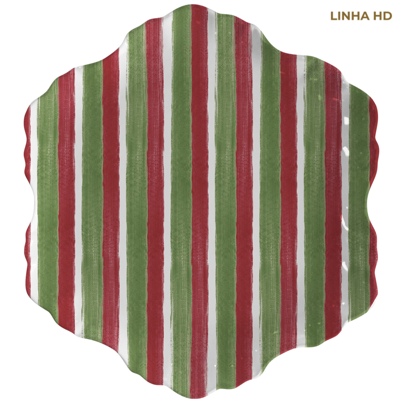SOUSPLAT CHRISTMAS STRIPES VERDE/VERMELHO - Linha Christmas Stripes - HD - 