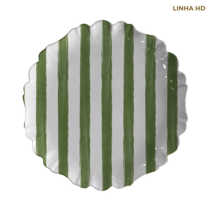 PRATO RASO CHRISTMAS STRIPES VERDE - Linha Christmas Stripes - HD - 