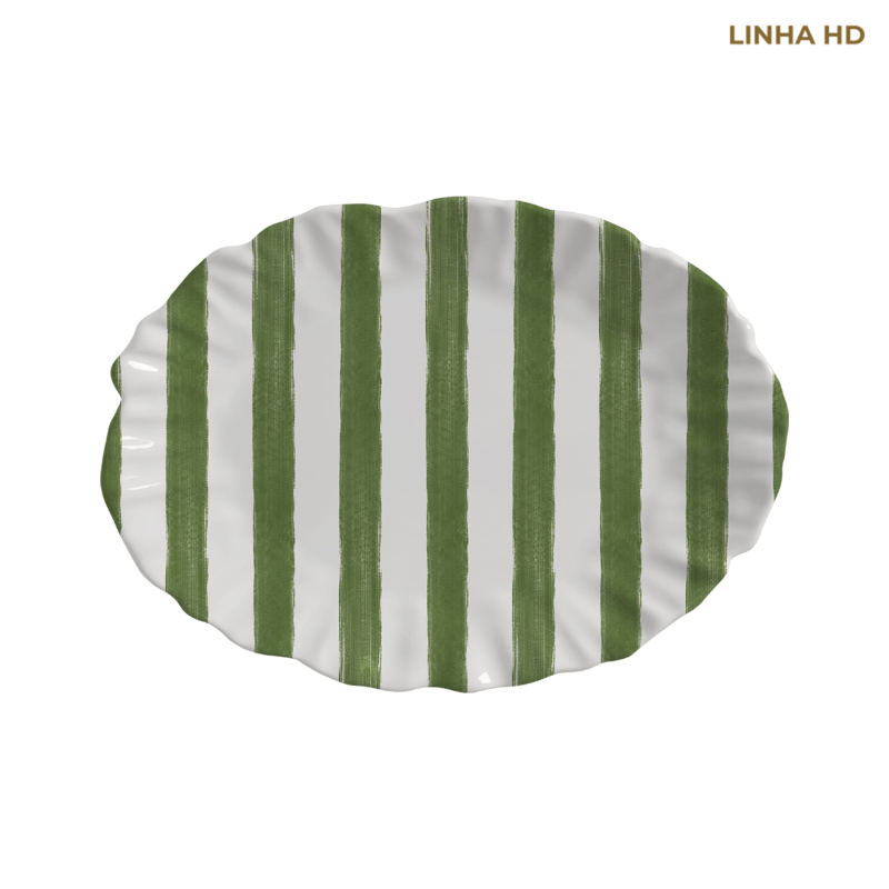 TRAVESSA PEQUENA CHRISTMAS STRIPES VERDE - Linha Christmas Stripes - HD - 