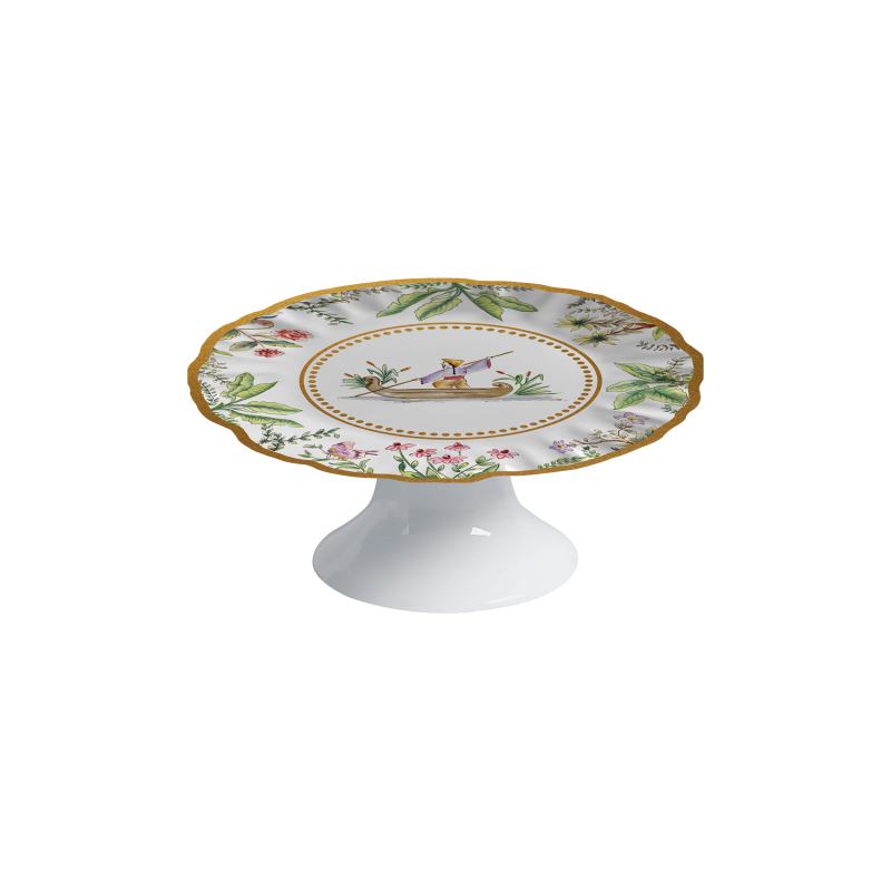 PORTA PETIT FOUR ORIENT BLOOM C/ PE - Linha Orient Bloom - 