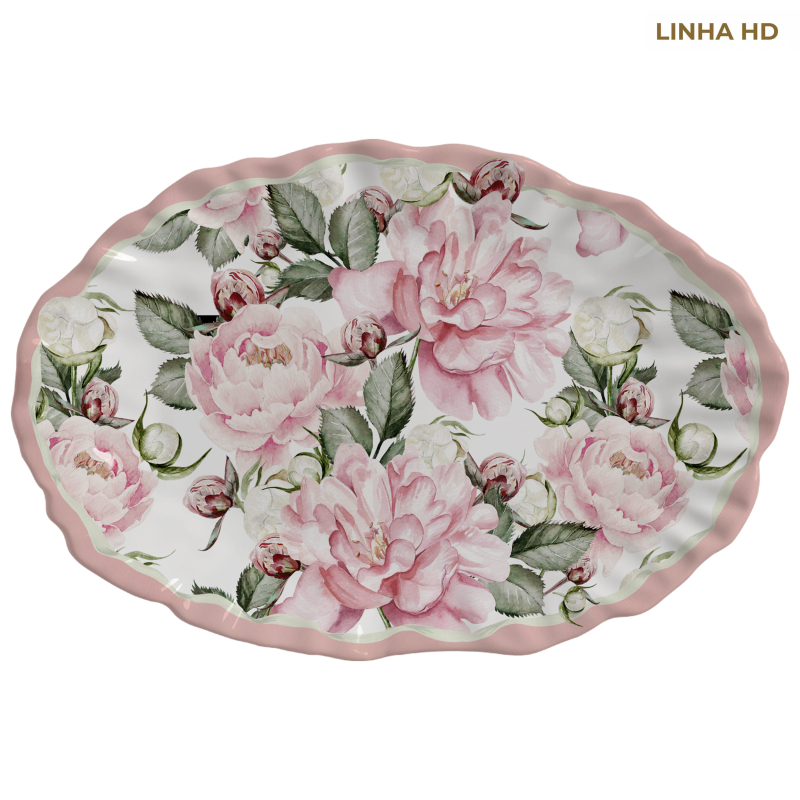 TRAVESSA MEDIA CLASSIC PEONY - Linha Classic Peony - HD - 