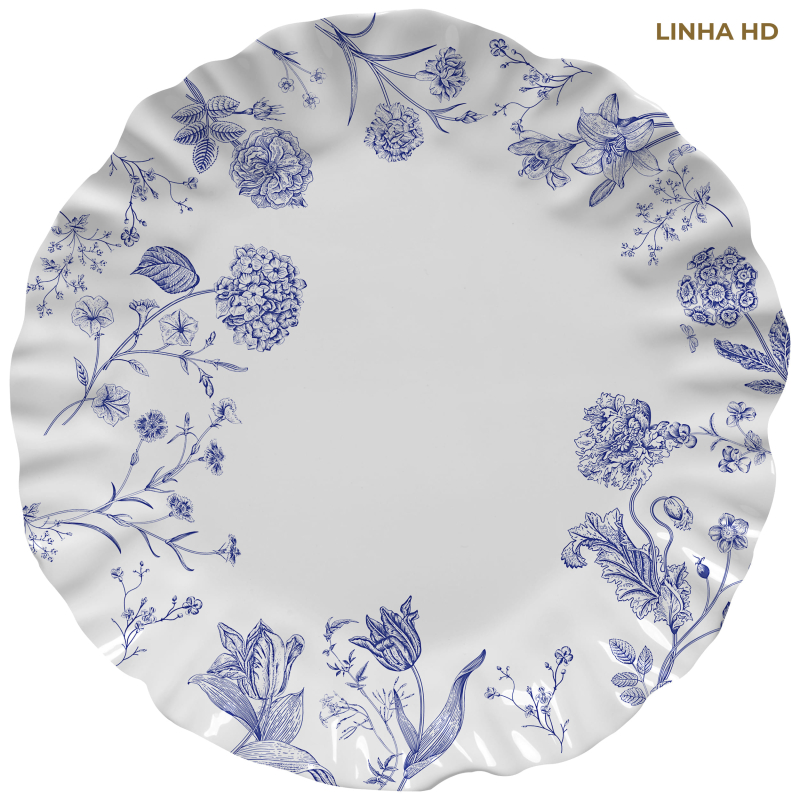 SOUSPLAT RABBIT'S FLOWERS BLUE - Linha Rabbit's Flowers Blue - HD - 