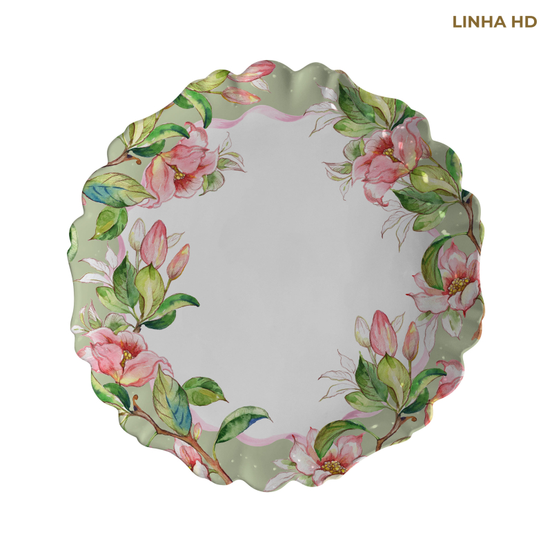 PRATO RASO FLORAL - Linha Floral Bunny - HD - 