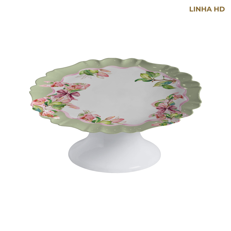 PRATO BOLO FLORAL BUNNY C/ PE - Linha Floral Bunny - HD - 