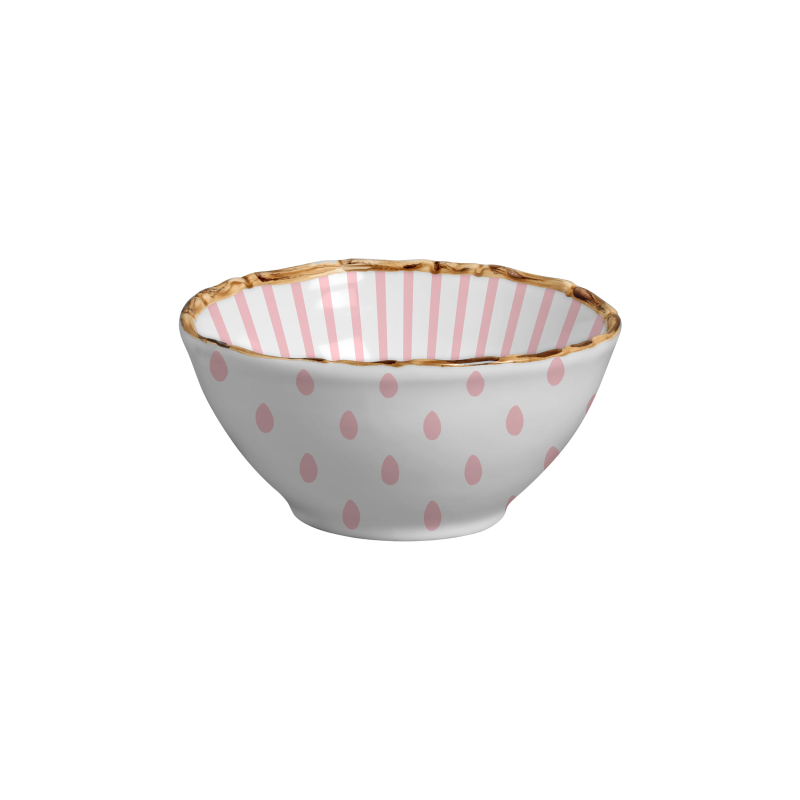 BOWL CEREAL STRIPS E EGGS ROSA - Linha Fun Bunny - HD - 