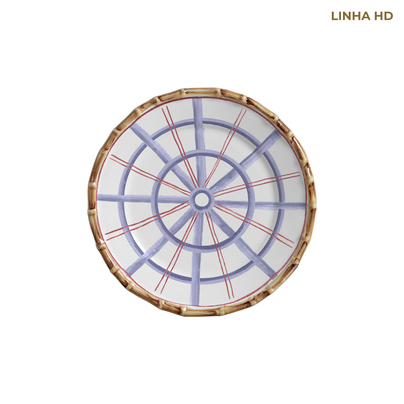 PRATO SOBREMESA UMBRELLOS XADREZ - Linha Umbrellos - HD - 