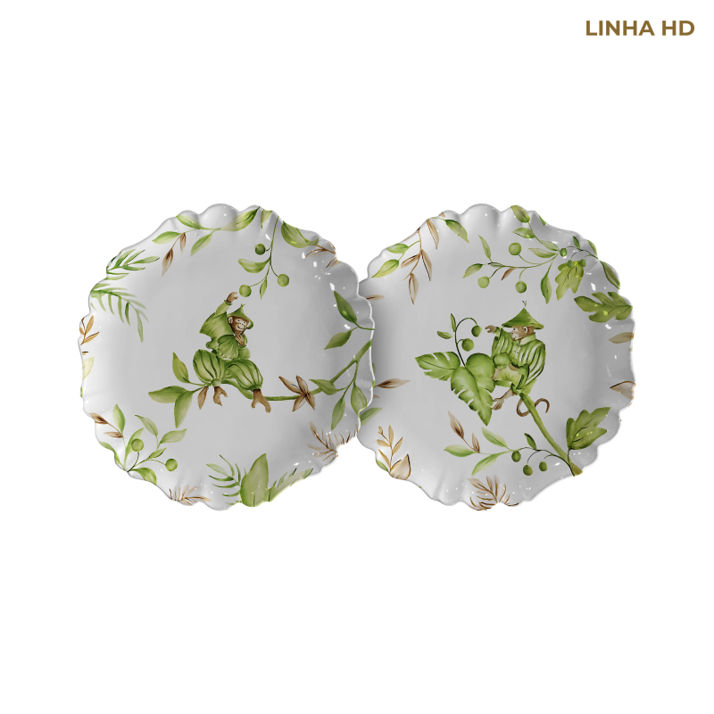 PRATO SOBREMESA GREEN MONKEYS - Linha Green Monkeys - HD - 