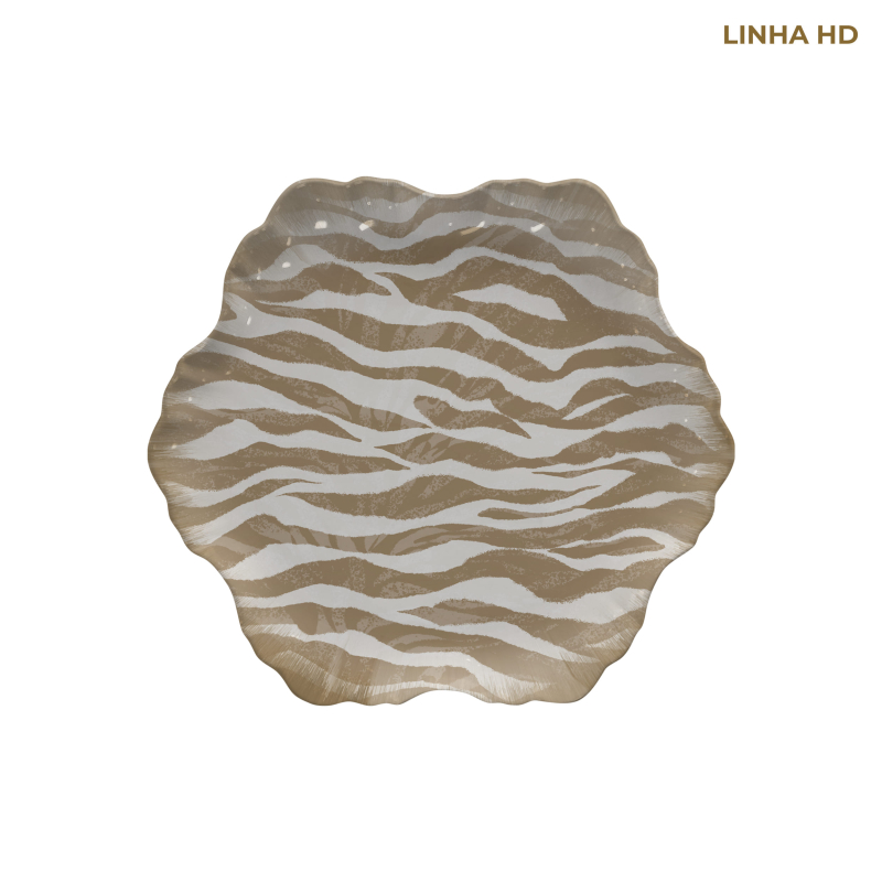 PRATO SOBREMESA SAFARI ESTAMPADO - Linha Safari - HD - 