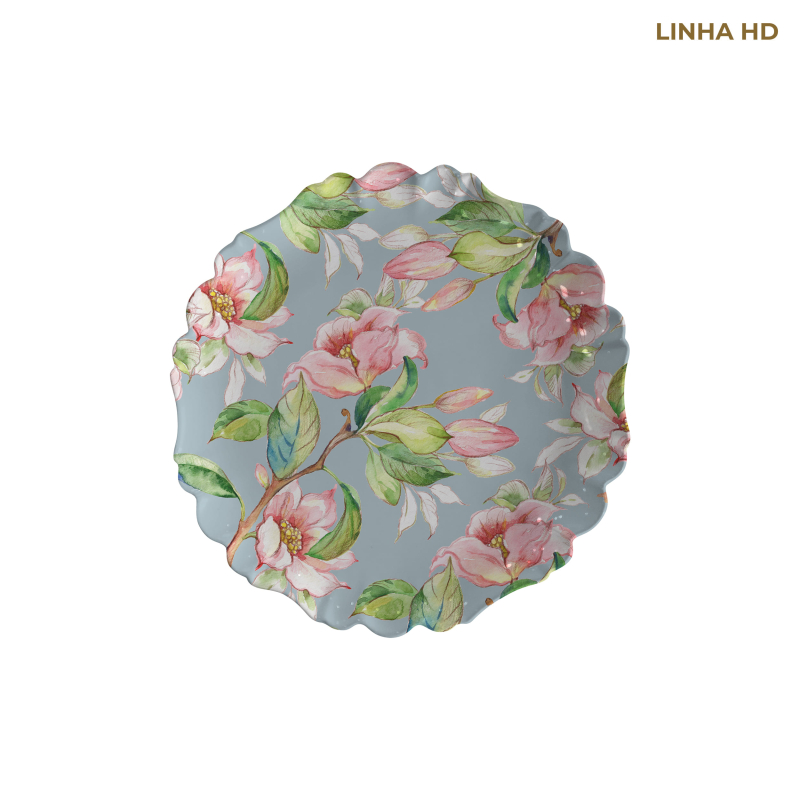 PRATO SOBREMESA MOMMY FLOWERS - Linha Mommy Flowers - HD - 