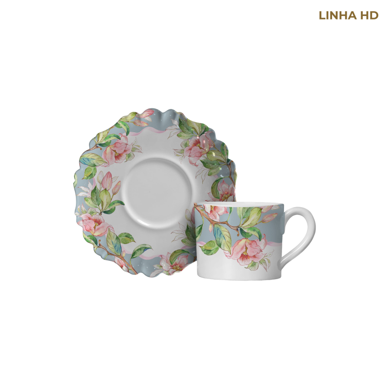 XICARA CHA MOMMY FLOWERS C/ PIRES - Linha Mommy Flowers - HD - 