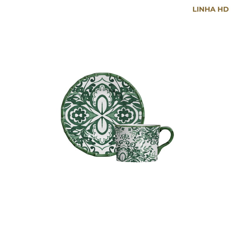 XICARA CAFE DOLCE MARE GREEN C/ PIRES - Linha Dolce Mare - HD - 