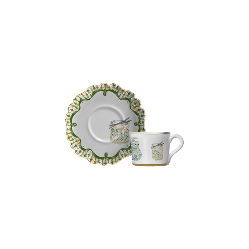 XICARA CAFE CHRISTMAS BELL C/ PIRES - Linha Christmas Bell - 