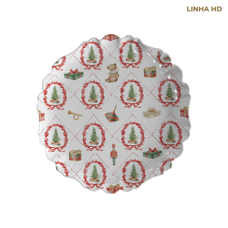 PRATO RASO PIN DE NOEL ESTAMPADO - Linha Pin de Noel - HD - 
