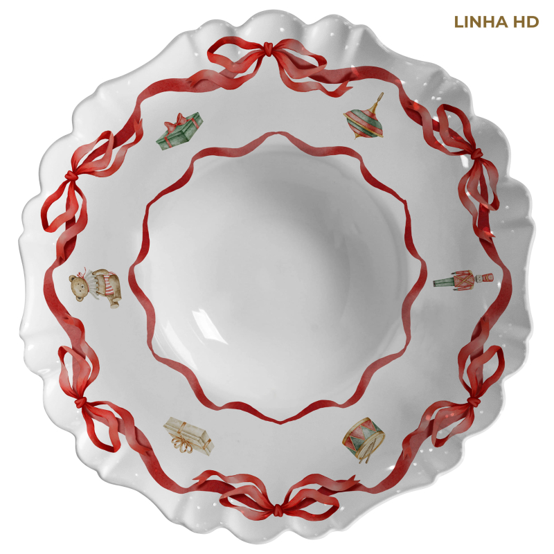PRATO RISOTO PIN DE NOEL S/ TAMPA - Linha Pin de Noel - HD - 