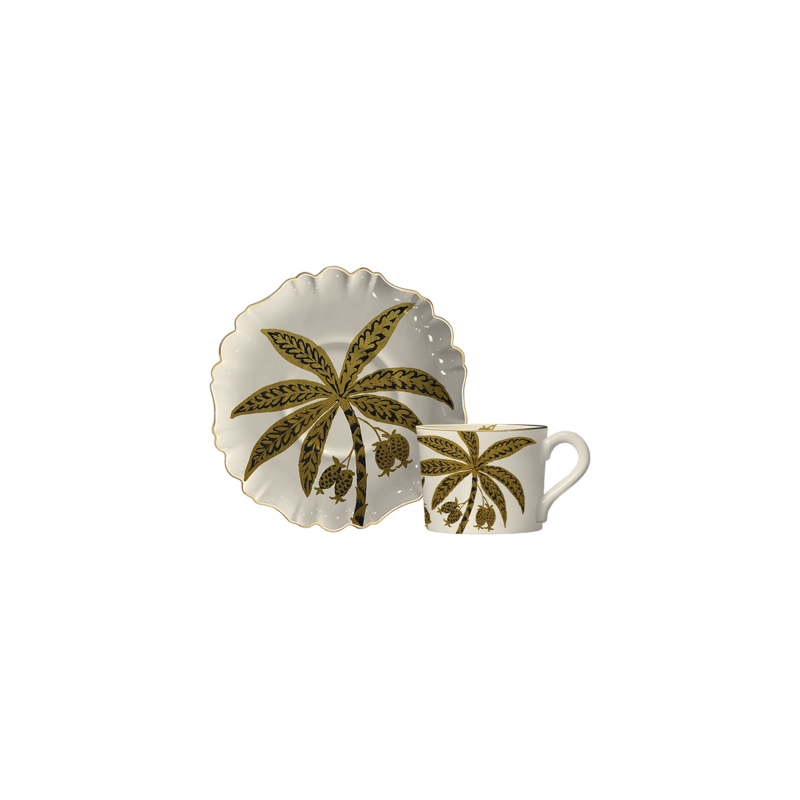 XICARA CAFE COCONUT GOLD WHITE C/ PIRES - Linha Coconut Gold - 
