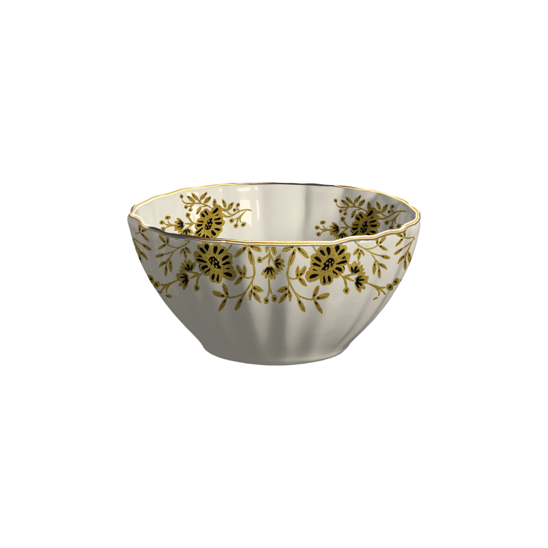 BOWL CEREAL COCONUT GOLD WHITE - Linha Coconut Gold - 