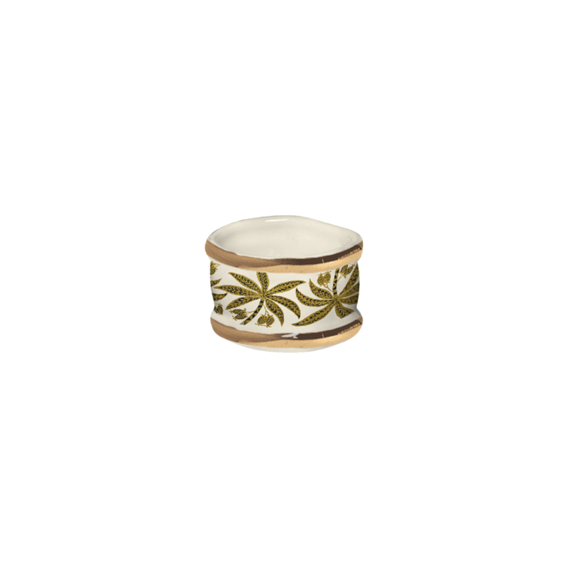 PORTA GUARDANAPO COCONUT GOLD WHITE - Linha Coconut Gold - 