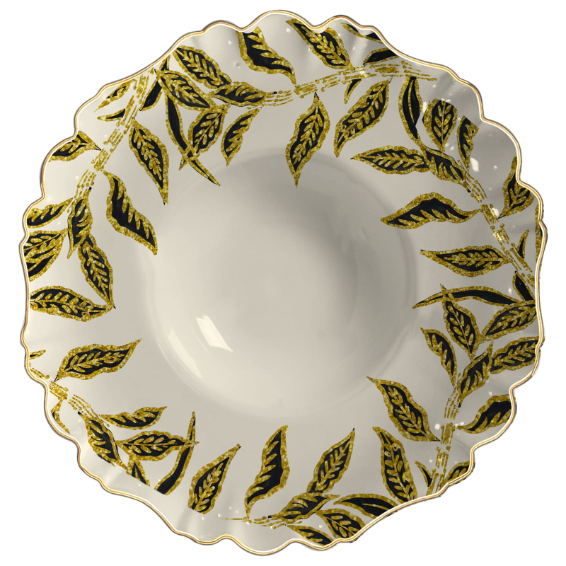 PRATO RISOTO COCONUT GOLD WHITE S/ TAMPA - Linha Coconut Gold - 