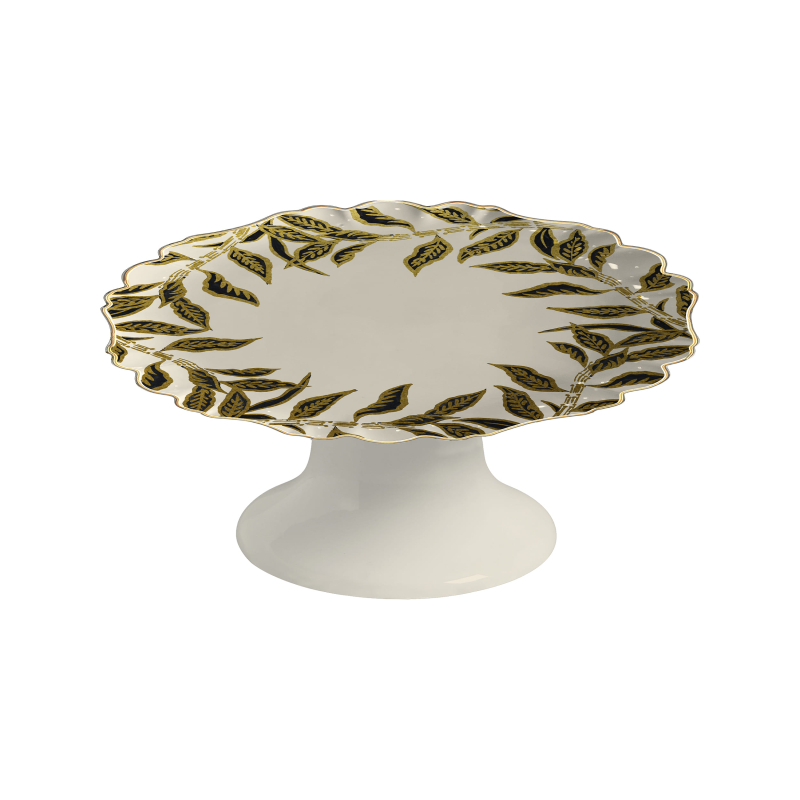 PRATO BOLO COCONUT GOLD WHITE C/ PE - Linha Coconut Gold - 