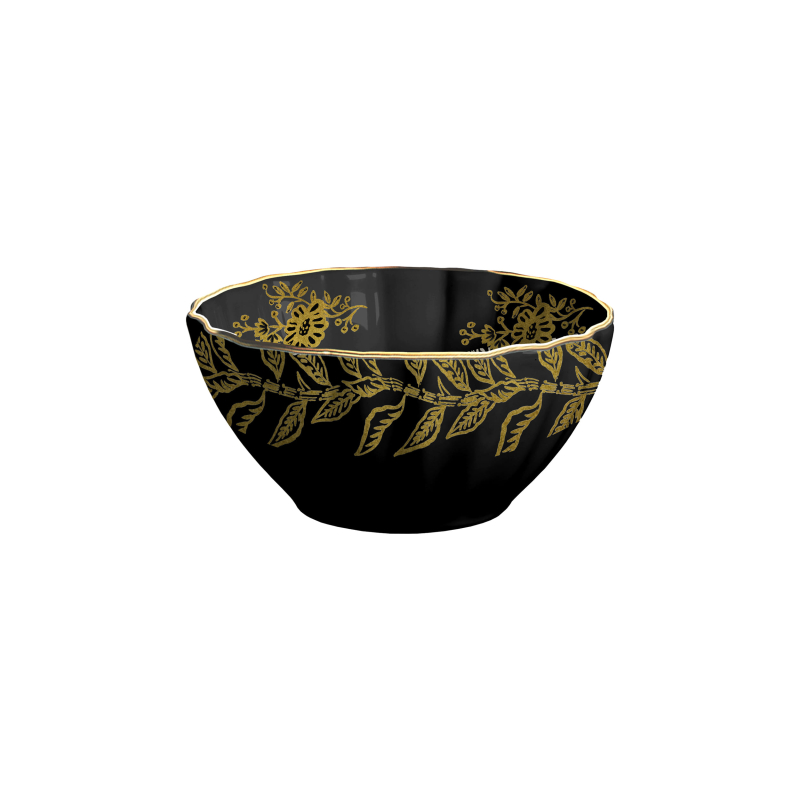 BOWL CEREAL COCONUT GOLD BLACK - Linha Coconut Gold - 