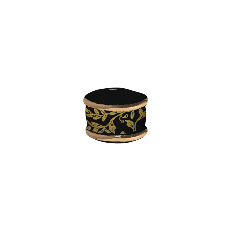 PORTA GUARDANAPO COCONUT GOLD BLACK - Linha Coconut Gold - 