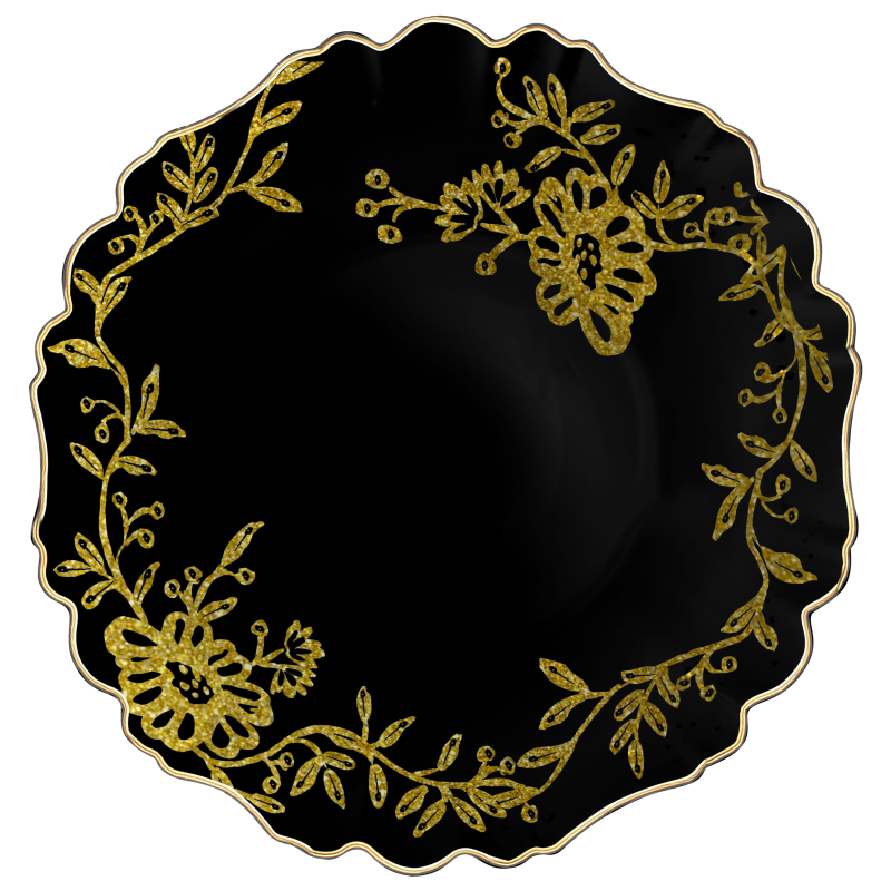 PRATO RISOTO COCONUT GOLD BLACK S/ TAMPA - Linha Coconut Gold - 